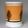Pearlware pottery mug with mocha dendritic decoration, circa 1830