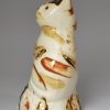 Creamware pottery cat, Bovey Tracey, circa 1790