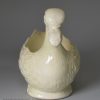 Creamware pottery duck sauce boat, circa 1780