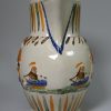 Prattware pottery jug moulded with Admiral Jervis, circa 1798