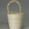 Creamware pottery double piggin, circa 1780