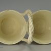 Creamware pottery double piggin, circa 1780