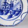 Pearlware pottery shell edge plate decorated in underglaze blue, circa 1800