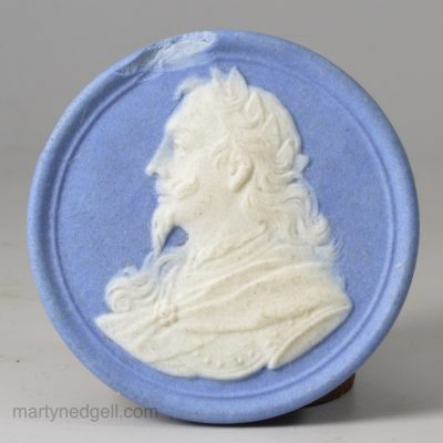 Wedgwood solid jasper medal Charles I from the set of British monarchy, circa 1800
