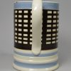 Pearlware pottery mug with inlaid mocha decoration, circa 1830