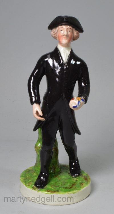 Staffordshire pearlware figure of Dr. Syntax, circa 1820