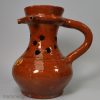 Country pottery puzzle jug decorated with the date 1789 in slip