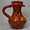 Country pottery puzzle jug decorated with the date 1789 in slip