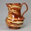 Staffordshire solid agateware jug, circa 1750