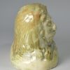 Creamware pottery model of a lion, circa 1790
