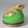 Rare Bilston enamel frog bonbonniere, circa 1780