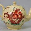 Creamware pottery teapot, circa 1770, probably Cockpit Hill Pottery Derby