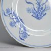 English delft plate, circa 1750