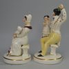 Pair of Staffordshire porcelain figures, circa 1850, possibly Queen Victoria and Prince Albert and their children