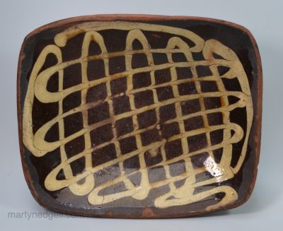 Staffordshire slipware dish, circa 1780