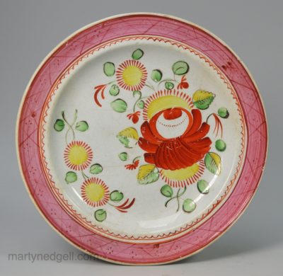 Pearlware pottery plate, circa 1820