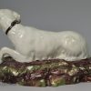 Staffordshire pearlware pottery English setter, circa 1810, probably Enoch Wood