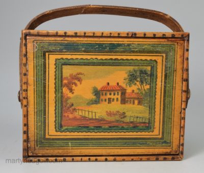 Painted Tunbridge ware work box, circa 1820