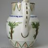 Prattware pottery jug commemorating Nelson, circa 1800