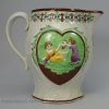 Pearlware pottery jug moulded with Sportive Innocence and Mischievous Sport, circa 1820