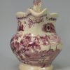Pearlware pottery mug printed under the glaze with "Schenectady on the Mohawk River", circa 1832, J & S Jackson