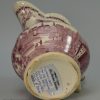 Pearlware pottery mug printed under the glaze with "Schenectady on the Mohawk River", circa 1832, J & S Jackson