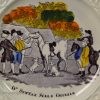 Prattware pottery child's plate "Dr. Syntax Sells Grizzle", circa 1820