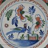 Bristol blue, red and green delft charger, circa 1740
