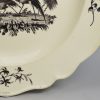 Creamware pottery plate printed with exotic birds, circa 1780, possibly Wedgwood