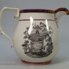 Pearlware pottery jug decorated with memorials to Princess Charlotte, circa 1817