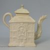 Staffordshire saltglaze stoneware teapot, circa 1750