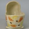 Prattware pottery toy cradle, circa 1820