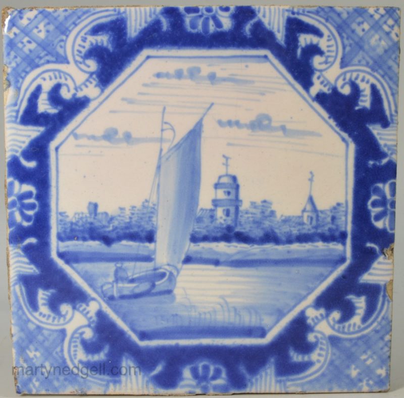 Dutch Delft tile, circa 1750