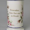 Staffordshire porcelain anti-slavery spill vase, circa 1820 "Remember them that are in Bonds"