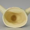 Creamware pottery fox head stirrup cup, circa 1780