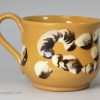 Yellow bodied mocha ware mug, circa 1840