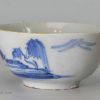 Toy delft teabowl, probably Liverpool circa 1760