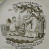 Child's prattware pottery plate "My Childhood", circa 1820