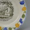 Child's prattware pottery plate "My Childhood", circa 1820