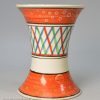 Creamware pottery spill vase, circa 1820