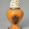 Mochaware pottery pepper pot, circa 1820