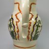 Large Prattware jug moulded with the Duke of York and Prince Cobourg, circa 1810