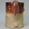 Fulham saltglaze stoneware mug with a glass bottom, circa 1760