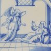 Dutch Delft biblical tile "An Angel appearing to St. Peter", circa 1750