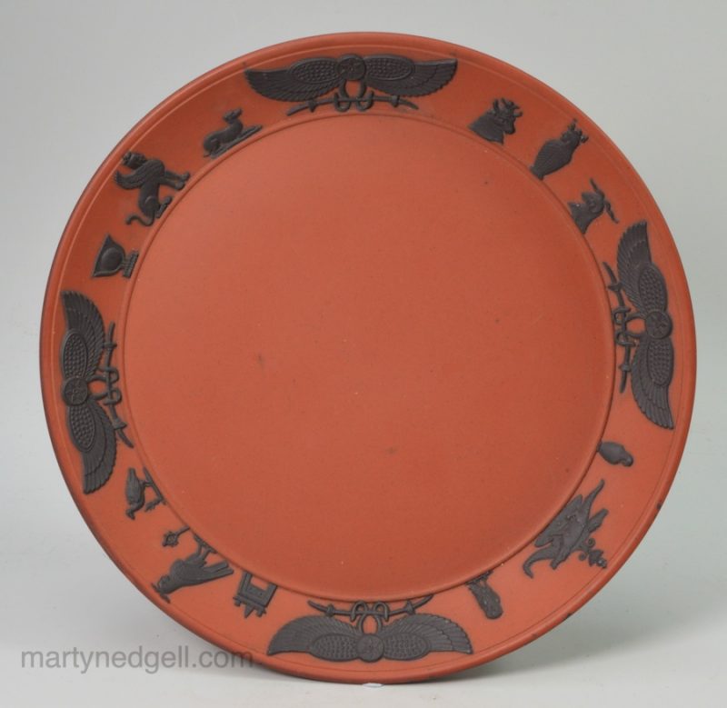 Wedgwood Egyptian style antico rosso teapot stand, circa 1820