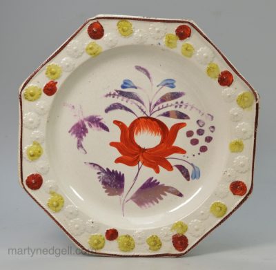 Pearlware pottery plate, circa 1830
