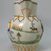 Commemorative prattware pottery jug moulded with the Duke of Cumberland on horseback and Hercules killing the Hydra, circa 1800