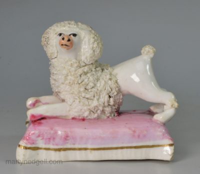 Staffordshire porcelain poodle, circa 1840