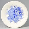 Set of four pearlware pottery cup plates decorated with blue transfer prints, circa 1830