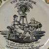 Prattware pottery child's plate "THE HORN BOOK", circa 1820